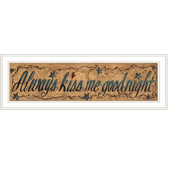 Always Kiss Me Goodnight By Gail Eads Printed Wall Art Wood Multi-Color
