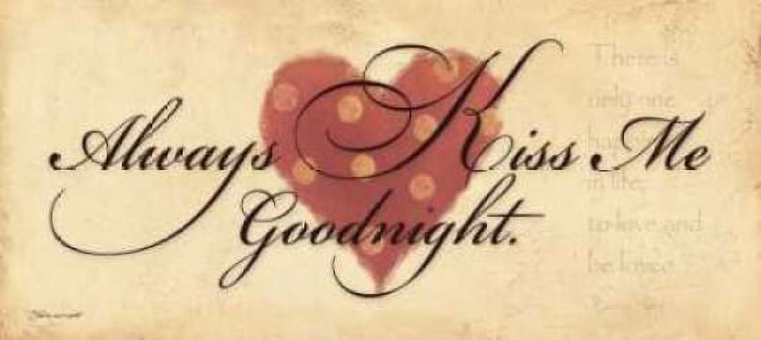 Always Kiss Me Goodnight Canvas Art - Stephanie Marrott (10 x 20)