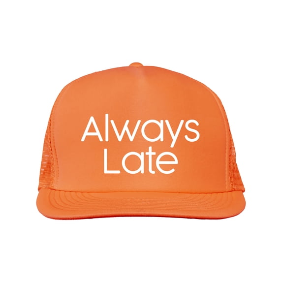 Always Late Neon truckers mesh snap back hat
