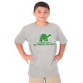thumbnail image 1 of Always Late Worth Wait Funny Turtle Crewneck T Shirts Boy Girl Teen Brisco Brands S, 1 of 6
