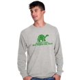 thumbnail image 1 of Always Late Worth Wait Funny Turtle Plus Size Long Sleeve Graphic Tee Shirt Brisco Brands 3X, 1 of 5