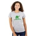 thumbnail image 1 of Always Late Worth Wait Funny Turtle Womens Fitted Plus Size Graphic Tee Brisco Brands 2X, 1 of 5