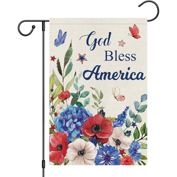 Always Loved Never Forgotten Cemetery Garden Flag 12x18 Double Sided Burlap Butterfly Flower Spring Summer Seasonal Decor ONLY FLAG