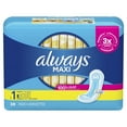 thumbnail image 1 of Always Maxi Daytime Pads Without Wings, Size 1, Regular, Unscented, 28 CT, 1 of 8