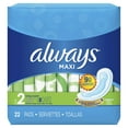 thumbnail image 1 of Always Maxi Daytime Pads without Wings, Size 2, Regular, Unscented, 22 CT, 1 of 11