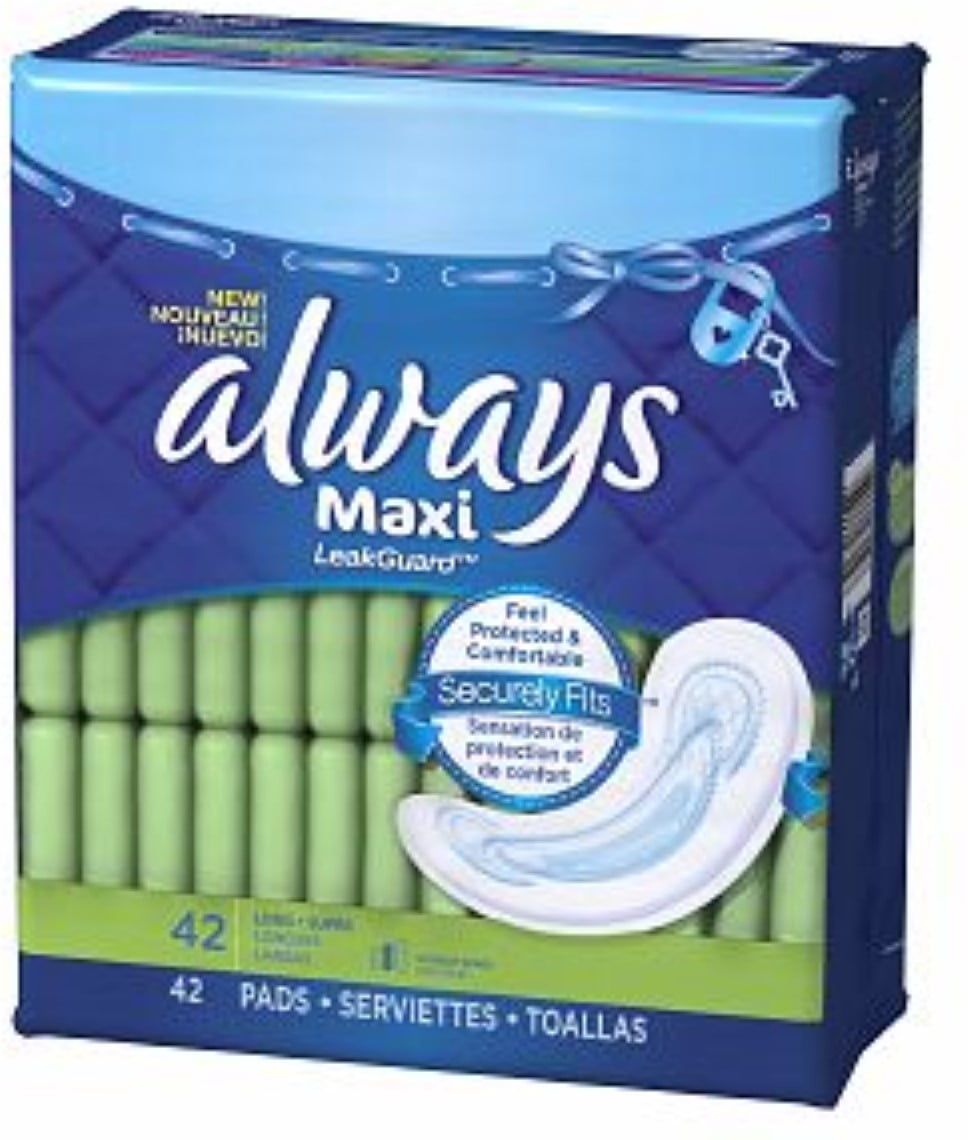 Always Maxi Pads Without Wings, LongSuper 42 ea (Pack of 4)
