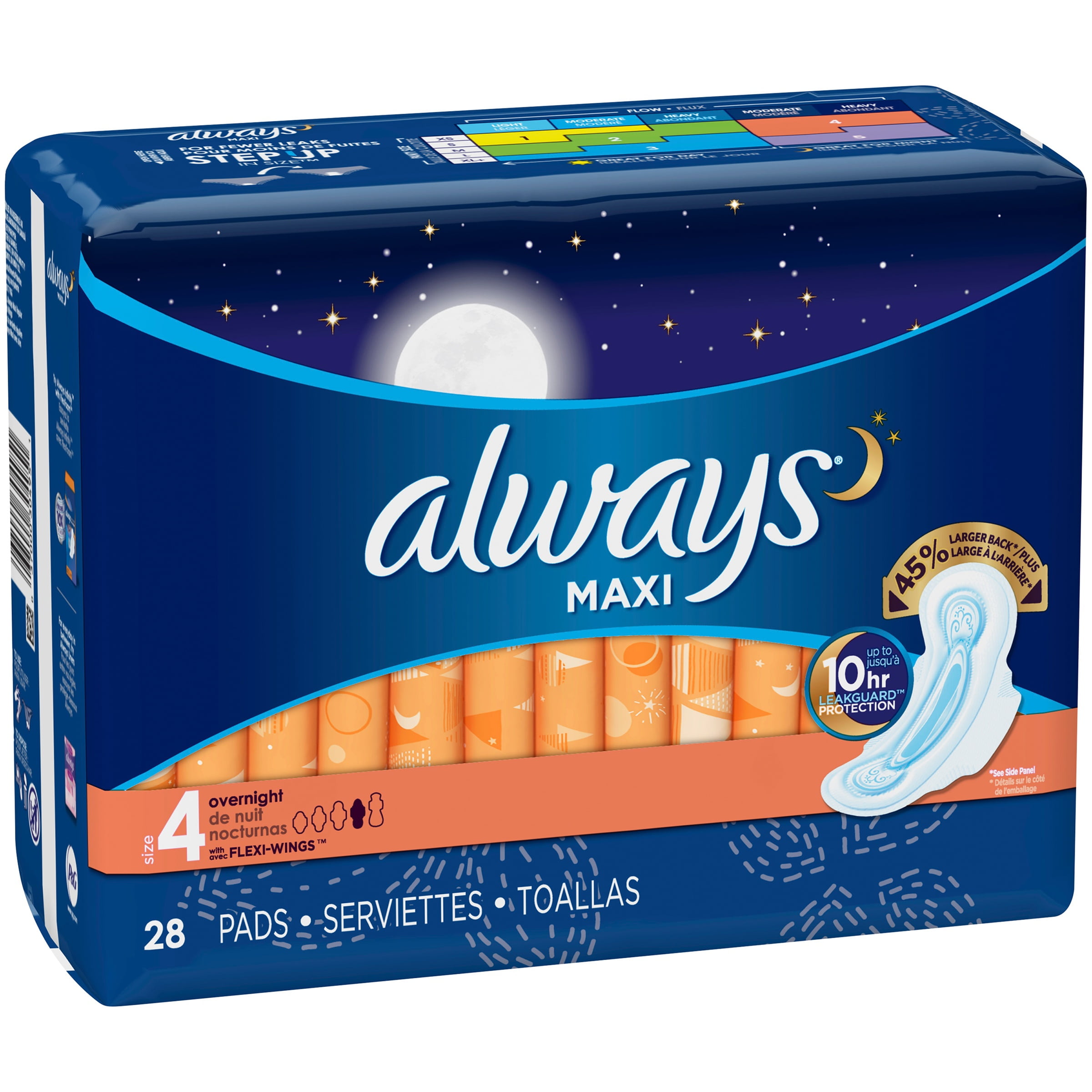 Always Maxi Fresh Pads Size 4 With Wings 24 Count - Voilà Online