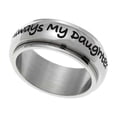 thumbnail image 1 of Always My Daughter, Now Friend Stainless Steel Spinner Ring - Sentimental Mother Daughter Jewelry Gift size 6, 1 of 6