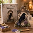 thumbnail image 1 of Always Near 3D Fabric Poke Art Memory Lantern Kit, Summer Home Decor | DIY Bird Vintage Floral Berry Craft Project for Adult Beginner Handmade Hobby Gift, Whimsical Cottage( Crow), 1 of 7