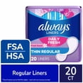 thumbnail image 1 of Always No Feel Protection Daily Liners Thin Absorbency Clean Scent 20 count., 1 of 4