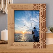 Always On My Mind Forever In My Heart Personalized Wooden Frame 8" x 10" Brown Vertical