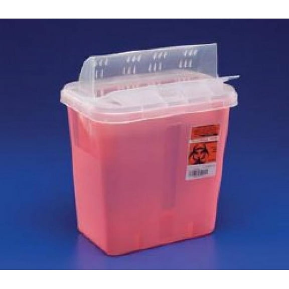 Always-Open In-Room Sharps Container, Plastic, 16.25 Inches High x 13.75 Inches Wide x 6 Inches Deep, 3 Gallons, 10 Count