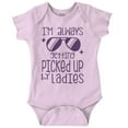 thumbnail image 1 of Always Picked Up By Ladies Funny Bodysuit Jumper Boys Infant Baby Brisco Brands 12M, 1 of 7