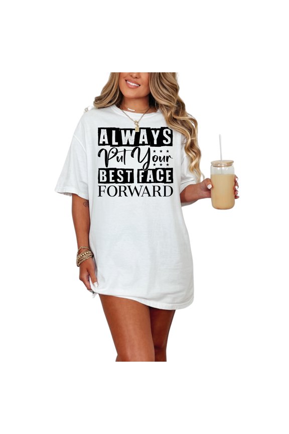 Always Put Your Best Face Forward - Beautician or Makeup Artist, White Comfort Colors T-Shirt, Large