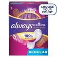 thumbnail image 1 of Always Radiant Daily Liners Light Absorbency, Regular Length, 96CT, 1 of 13