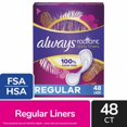 thumbnail image 1 of Always Radiant Daily Liners Regular Absorbency Unscented, 1 of 5