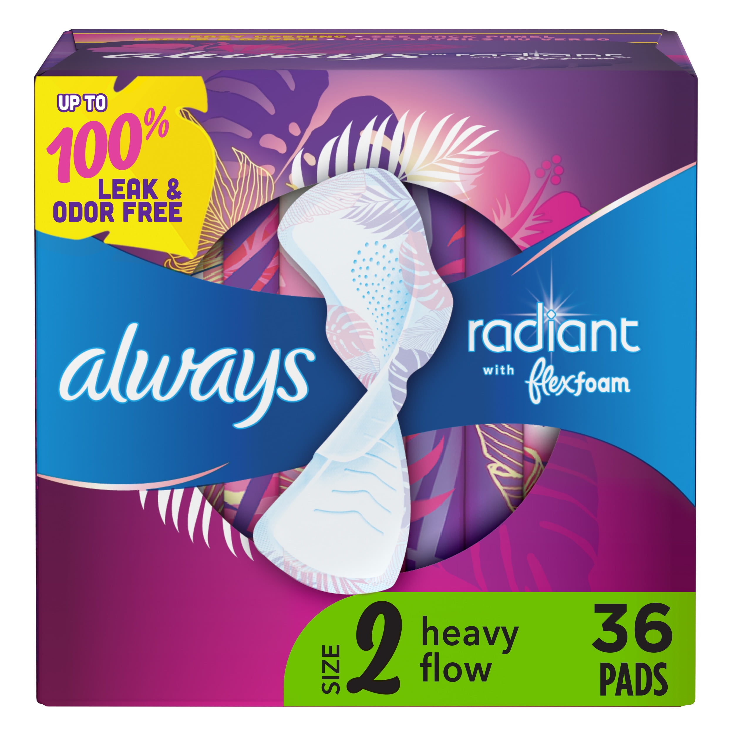 Always Ultra Thin Pads with Flexi-Wings, Size 2, Long Super, Unscented, 58  Pads