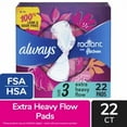thumbnail image 1 of Always Radiant FlexFoam Pads with Wings Extra Heavy Flow Absorbency Size 3 Scented 22 count, 1 of 5