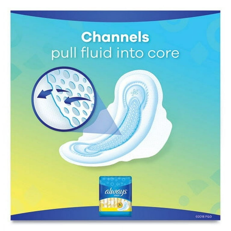 Regular Maxi Pads with Wings, Regular, 10/Box Regular Maxi Pads with Wings, Regular, 10/Box