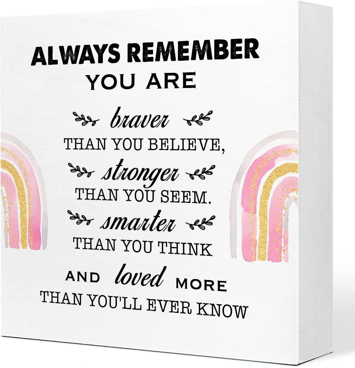 HONLUNG Lienzo Decorativo Para Pared Con Frase Inspiradora, Always Reeber You Are Braver Than