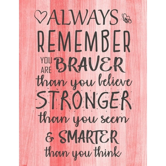 Pre-Owned Always Remember You are Braver than you believe - Stronger than you seem & Smarter thank you think: Inspirational Journal - Notebook to Write In for W (Paperback) 1071427016 9781071427019