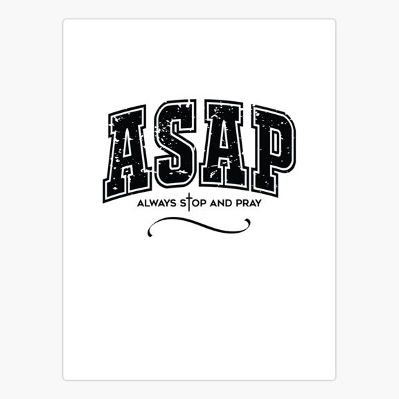 Always Say A Prayer Typography Sticker