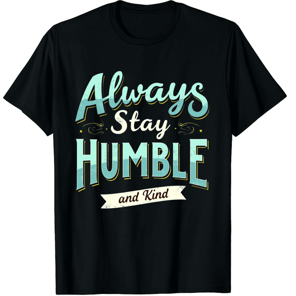 Always Stay Humble and Kind T Shirts Stay Humble Be Kind Graphic Black T-Shirt for Men and Women