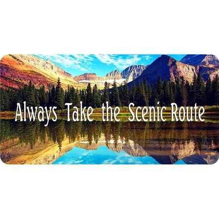 Always Take The Scenic Route Photo License Plate