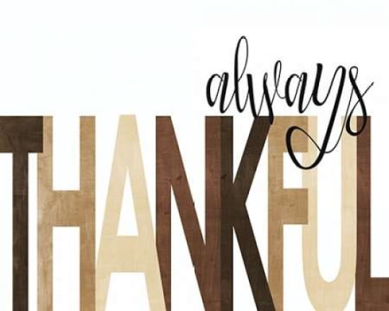 Always Thankful Neutral Canvas Art - Alli Rogosich (24 x 30)