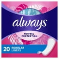 thumbnail image 1 of Always Thin Daily Liners for Women Unscented; 20 Ct, 1 of 4