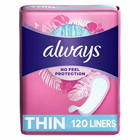Always Thin Liners Wrapped, Unscented (Pack of 12)