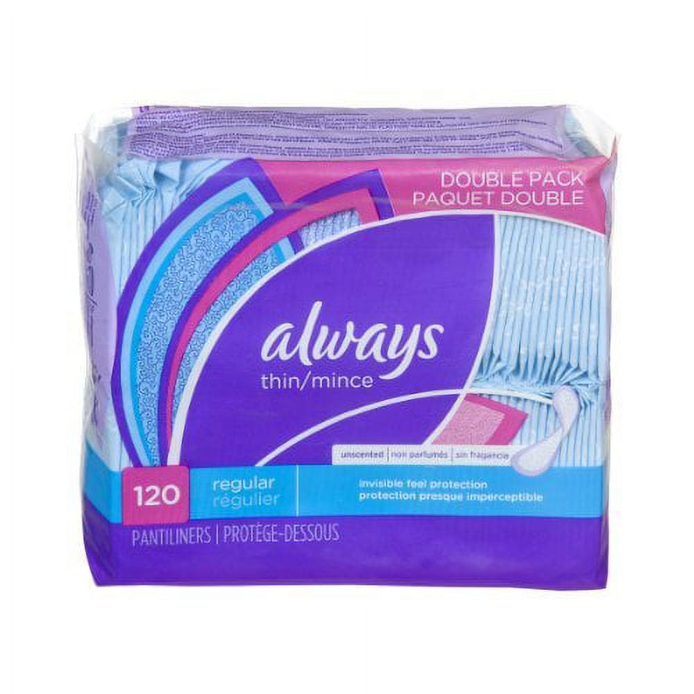 Always Thin Liners Wrapped, Unscented (Pack of 6)