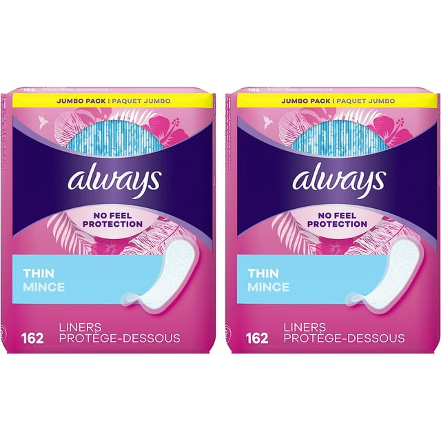 Always Thin No Feel Protection Daily Liners Regular Absorbency ...