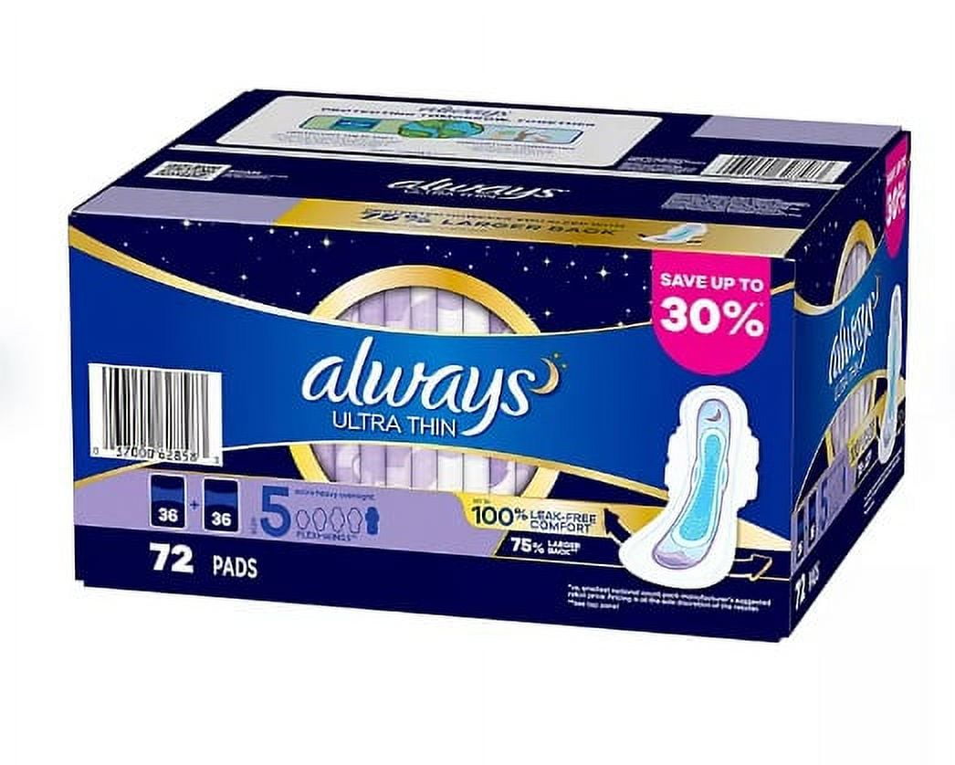 Always Ultra Thin Size 5 Pads, Extra Heavy Overnight Sanitary Towels