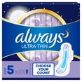 thumbnail image 1 of Always Ultra Thin Overnight Pads, Winged, Unscented, Size 5, 46 Ct, 1 of 1