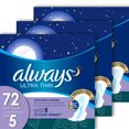 thumbnail image 1 of Always Ultra Thin Overnight Pads, Winged, Unscented, Size 5, 72 ct ( 3 Packs of 72 count - 216 count total) with freebies Apple iPhone 11 (64GB, Black) BIG SALE!!, 1 of 4