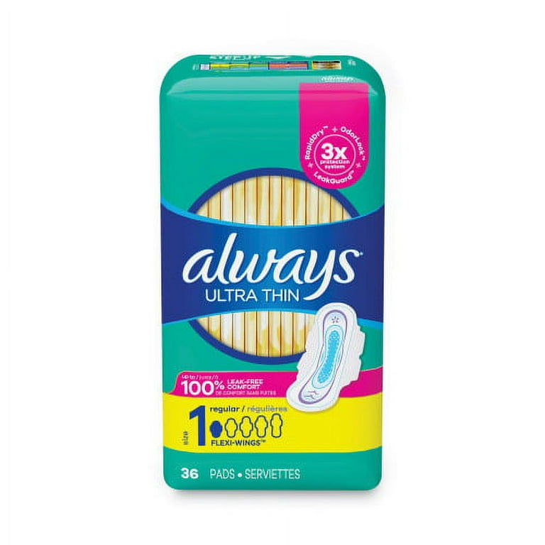 Ultra Thin Pads, Regular, 36/Pack Ultra Thin Pads, Regular, 36/Pack