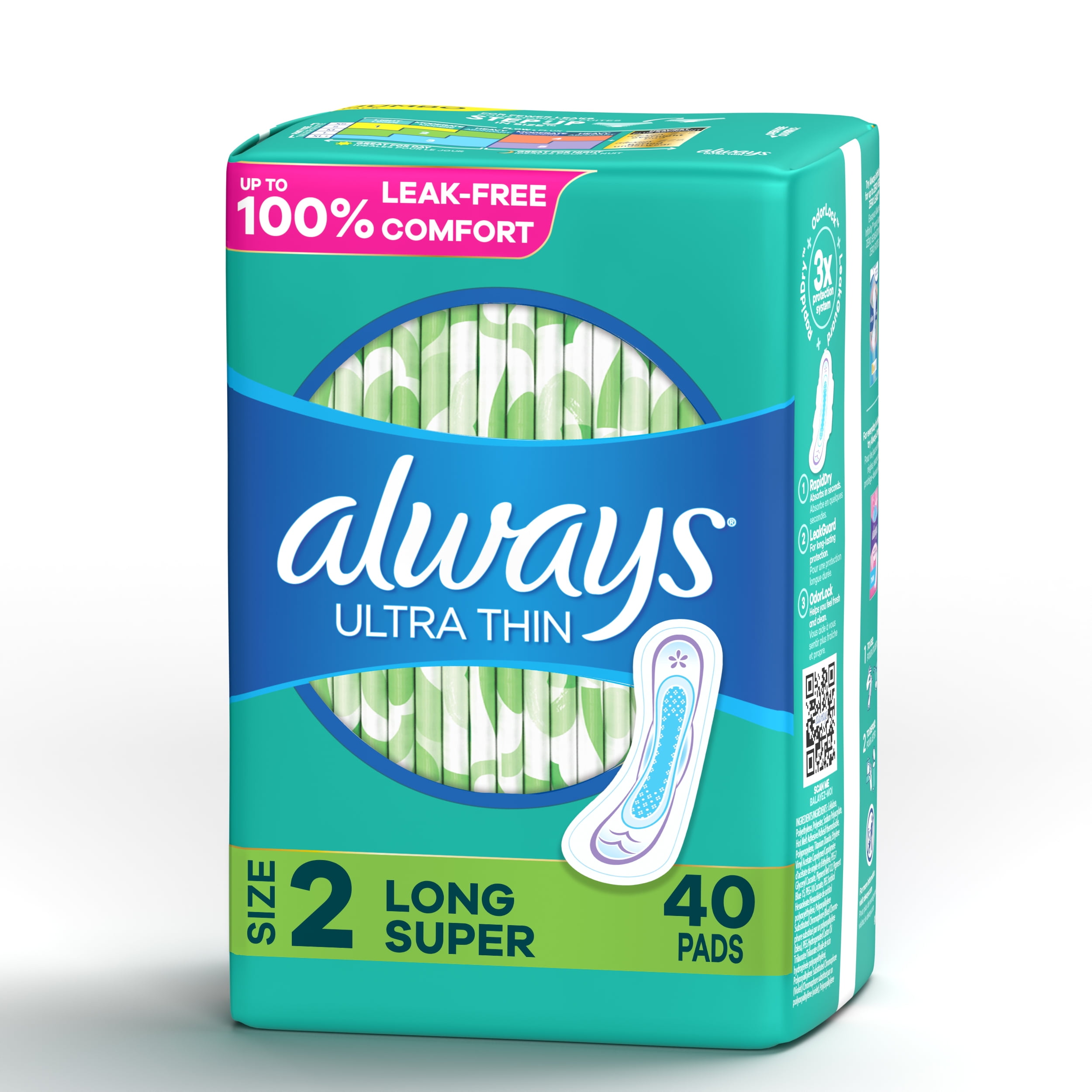 Always Ultra Thin Size 4 Overnight Pads With Wings Unscented 80 Ct for sale  online