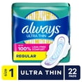 thumbnail interactive-video image 1 of Always Ultra Thin Pads with Wings, Size 1, Regular, 22 Count, 1 of 12