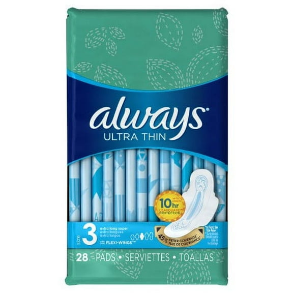 Always Ultra Thin Pads with Wings Unscented (Pack of 8)