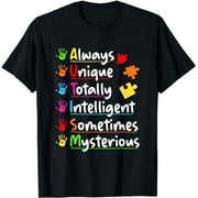 Always Unique Autism Awareness Totally Intelligent Kids T-Shirt