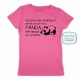 thumbnail image 1 of Always be yourself Unless you can be a Panda Then Always be a Panda - wallsparks cute & funny Brand - Youth Young Girls Juniors Slim Fit Soft Tee Shirt - Fun Trendy Tee, 1 of 3