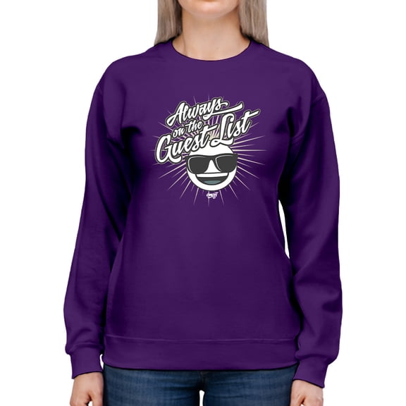 Always VIP - Guest List Cool Retro Emoji Party Women's Sweatshirt