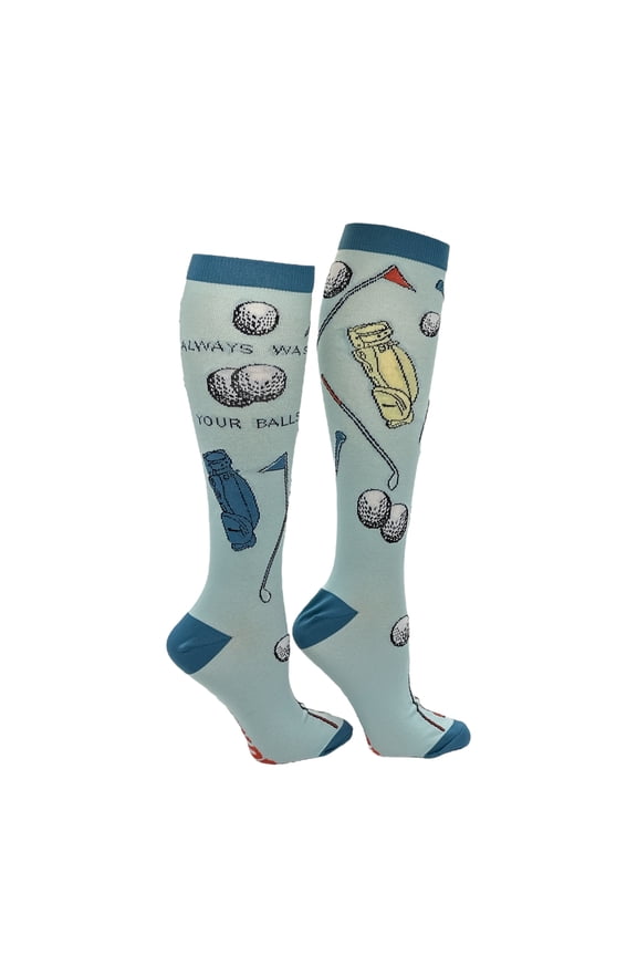 Always Wash Your Balls Funny Golf Funny Compression Socks for Men