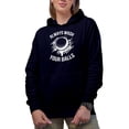 thumbnail image 1 of Always Wash Your Balls Pun Quote with Ball on a Tee, Golf Player, Golfing or Golfer Themed Merch Gift, Navy Blue Hooded Sweatshirt or Hoodie, Medium, 1 of 5