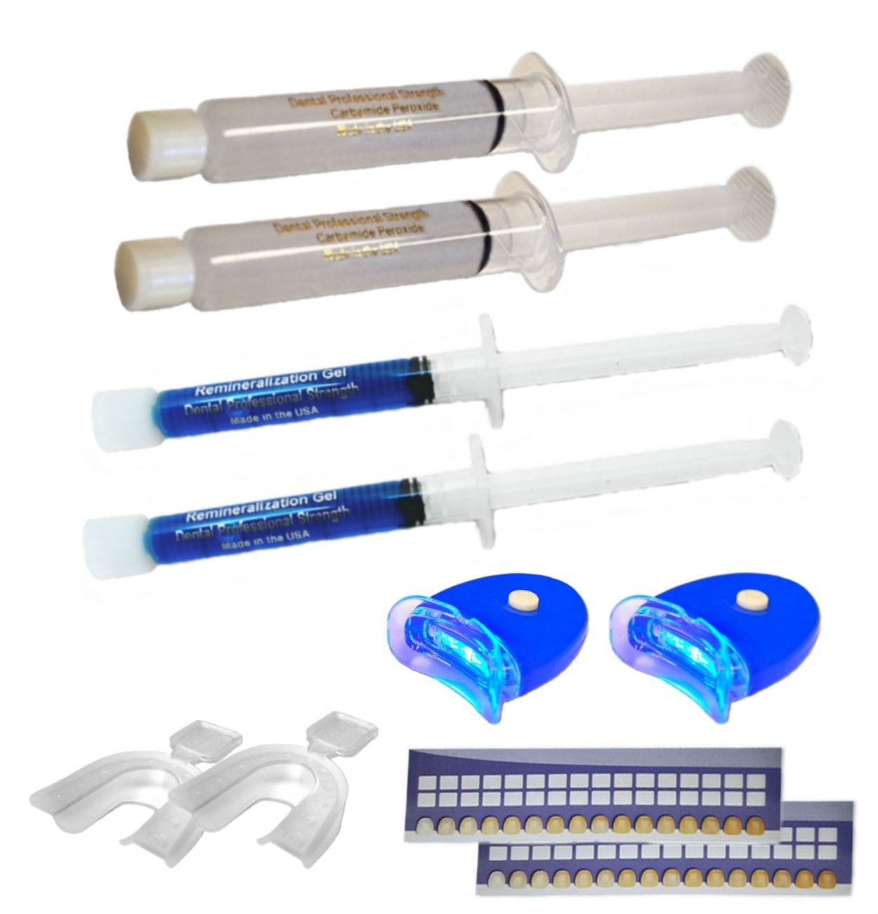Always White Premium Teeth Whitening Kit for two - 22% Whitening Gel Syringes! FAST RESULTS! Made in USA!