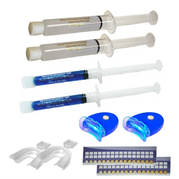 Always White Premium Teeth Whitening Kit for two - 22% Whitening Gel Syringes! FAST RESULTS! Made in USA!