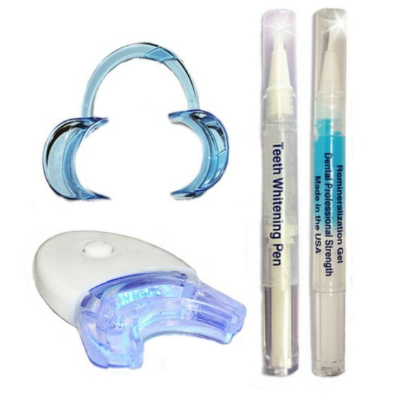 Always White Professional 22% Whitening Kit for two! + 2 FASTER Accelerator Led Lights with attached trays! At Home System! Made in USA!