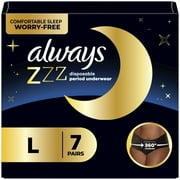 Always ZZZ Overnight Disposable Period Underwear Size L, 10 Count ( 4 Packs )