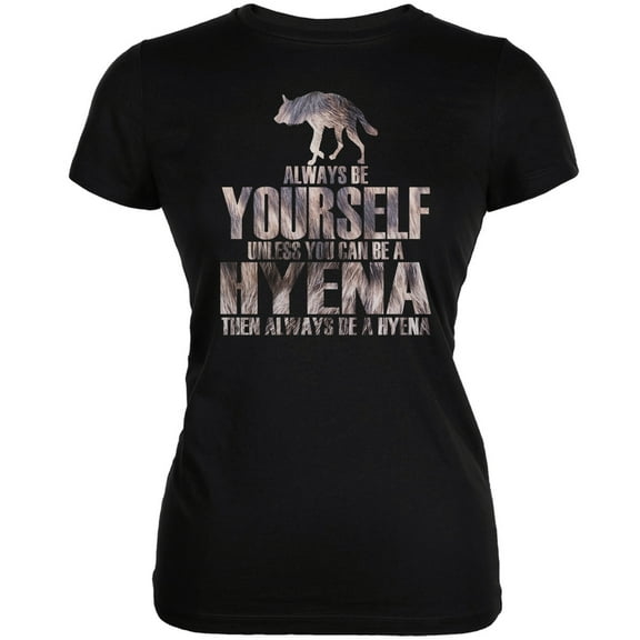 Always be Yourself Hyena Black Juniors Soft T-Shirt - 2X-Large